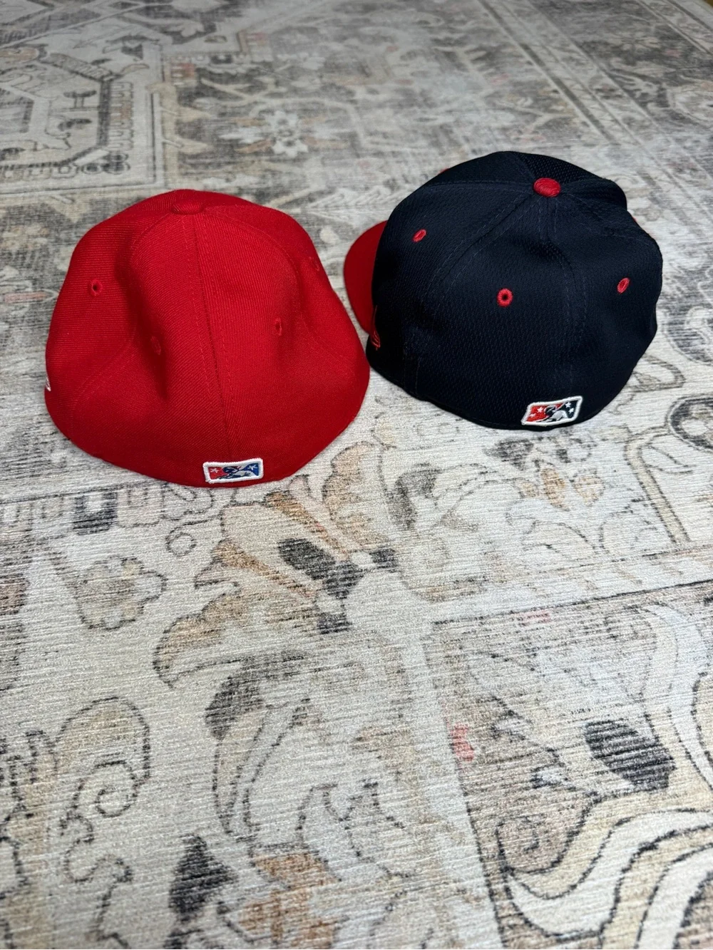 Minor League Fitted flat bill hats